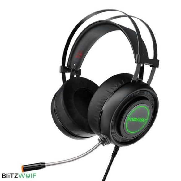 Blitzwolf AIRAUX AA-GB1 fekete gamer fejhallgató