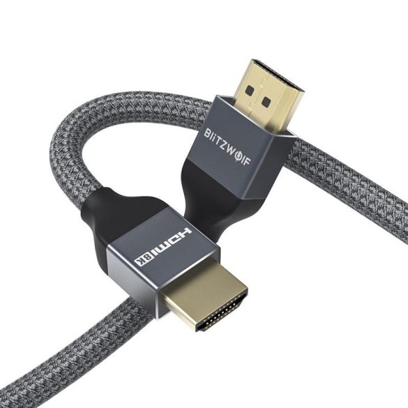 HDMI kábel, 8K / 48GBPS, kevlár borítás, 2M, szürke, Blitzwolf BW-HDC5