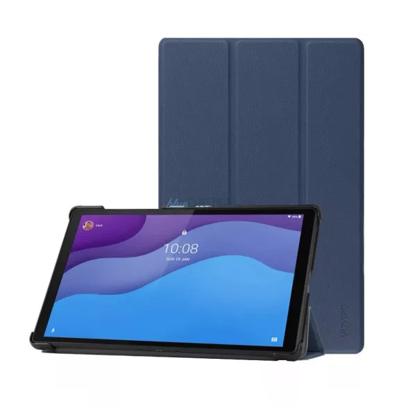 Realme Pad 10.4" tablet könyvtok, sötétkék, Vovipo Ultra slim