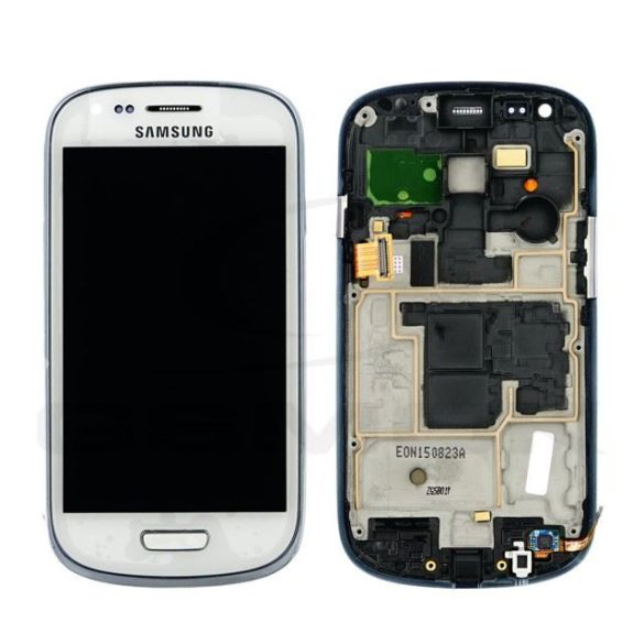 Lcd Samsung I8200 Galaxy Mini Ve keret fehér Gh97-15508A eredeti szerviz csomaggal