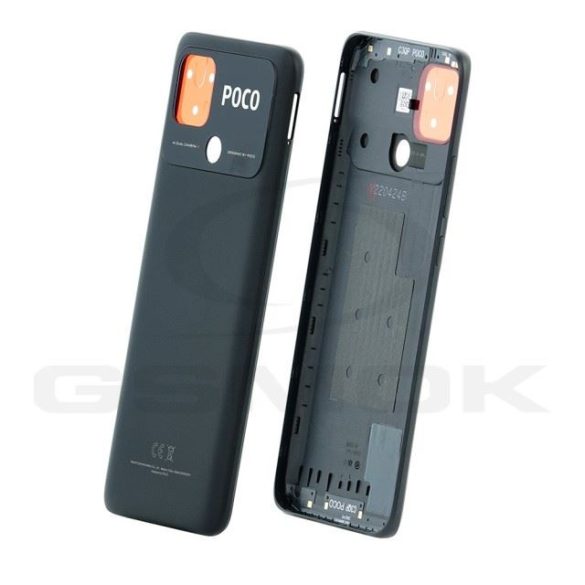 Akkumulátorfedél ház Xiaomi Poco C40 fekete 55050001Wl9T eredeti szervizcsomag