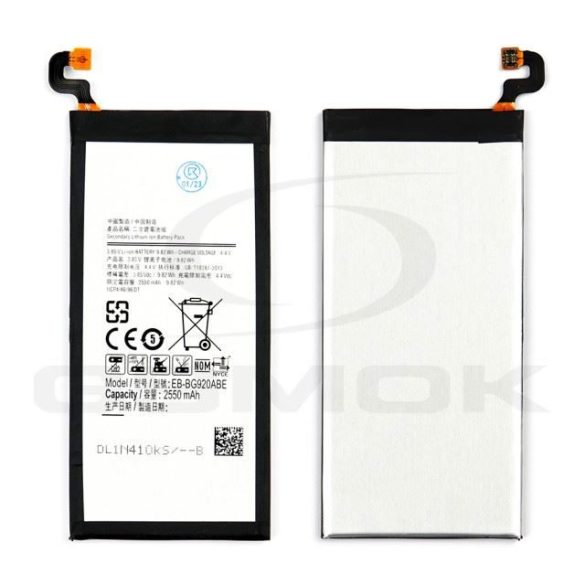 Akkumulátor Samsung G920F Galaxy S6 Eb-Bg920Aba Eb-Bg920Abe 2550Mah