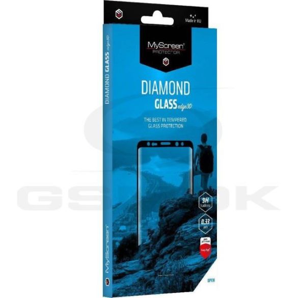 Samsung S918U Galaxy S23 Ultra - Myscreen gyémánt edzett üveg 3D fekete szélű kijelzővédő
