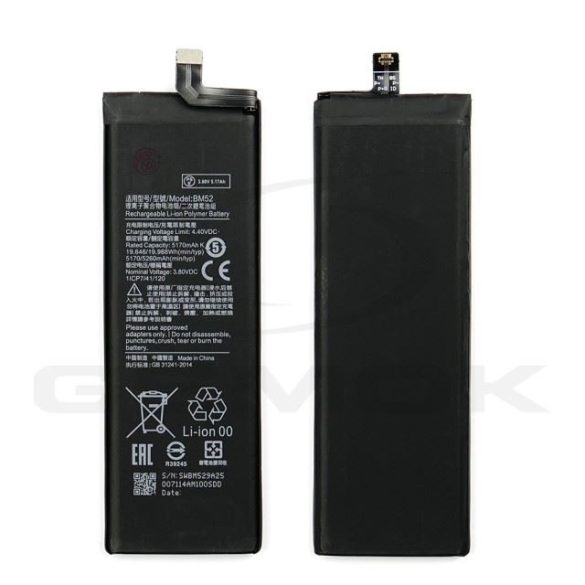 Akkumulátor Xiaomi Mi Note 10 Lite/Mi Note 10/Mi Note 10 Pro/Mi 10 Pro [Bm52] 5260mAh