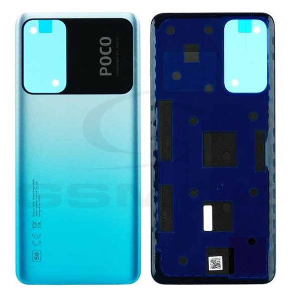 Akkumulátorfedél ház Xiaomi Poco M4 Pro 5G kék 55050001J87D eredeti szervizcsomag
