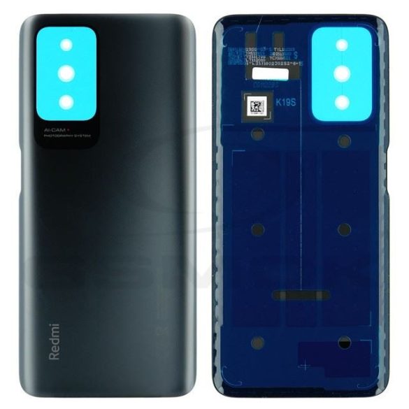 Akkumulátorfedél ház Xiaomi Redmi 10 2022 fekete 55050001Ha9X eredeti szervizcsomag