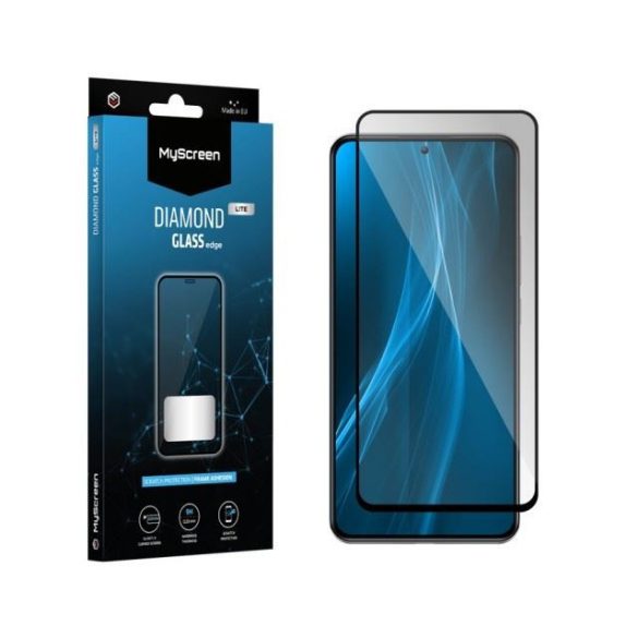 Samsung Galaxy A346 A34- Myscreen Diamond Glass Lite Edge edzett üveg teljes képernyős kijelzővédő fólia fekete
