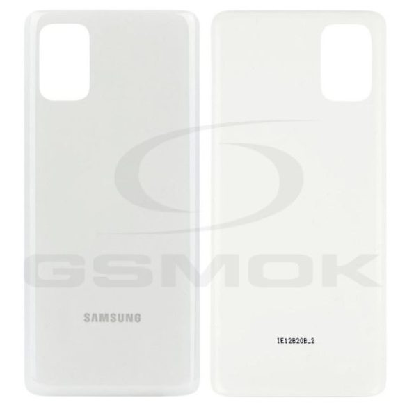 Akkumulátorfedél ház Samsung M515 Galaxy M51 fehér kameralencse nélkül Gh98-46142B Eredeti szervizcsomag