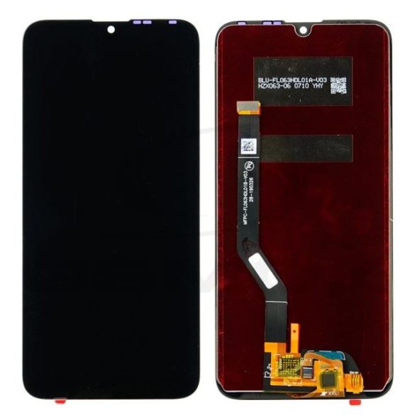 Rmore LCD kijelző érintőpanellel (előlapi keret nélkül) Huawei Y7 2019/Y7 Prime 2019 [Dub-Lx1/Dub-Lx2/Dub-Lx3/Dub-L21/Dub-L22/Dub-L23] 11-pin fekete, logó nélkül