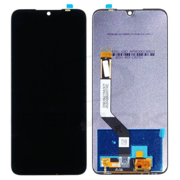 Rmore LCD kijelző érintőpanellel (előlapi keret nélkül) Xiaomi Redmi Note 7 fekete