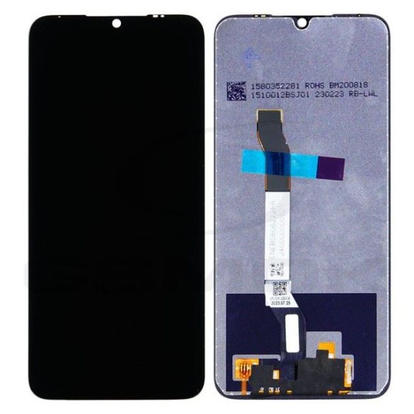 Rmore LCD kijelző érintőpanellel (előlapi keret nélkül) Xiaomi Redmi Note 8 fekete, logó nélkül