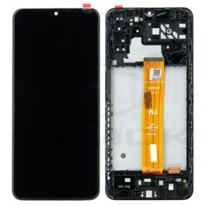 Rmore LCD kijelző érintőpanellel és előlapi kerettel Samsung Galaxy A04s fekete