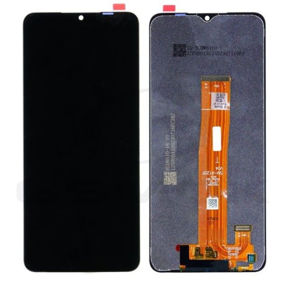 Rmore LCD kijelző érintőpanellel (előlapi keret nélkül) Samsung Galaxy A12 fekete