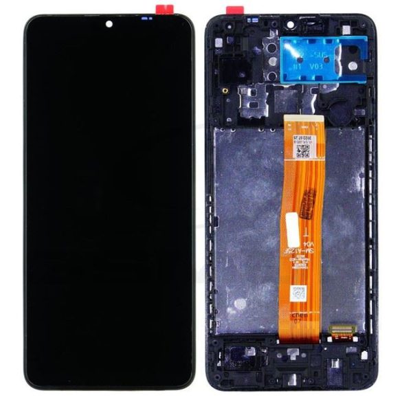 Rmore LCD kijelző érintőpanellel (előlapi keret nélkül) Samsung Galaxy A12 fekete