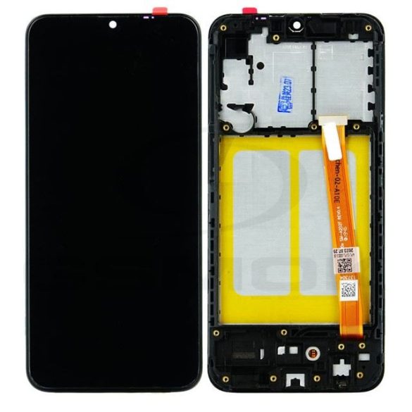 Rmore LCD kijelző érintőpanellel és előlapi kerettel Samsung Galaxy A20e fekete