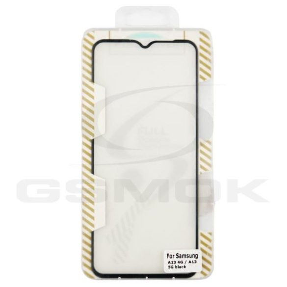 Samsung A135 Galaxy A13 4G / A136 Galaxy A13 5G - Edzett üveg 0.3Mm 5D Fekete védőfólia