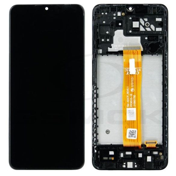 LCD kijelző érintőpanellel és előlapi kerettel Samsung Galaxy A04s fekete