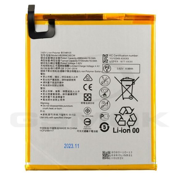 Akkumulátor Huawei Mediapad T5 10.1 [Hb2899C0Ecw] 4980mAh