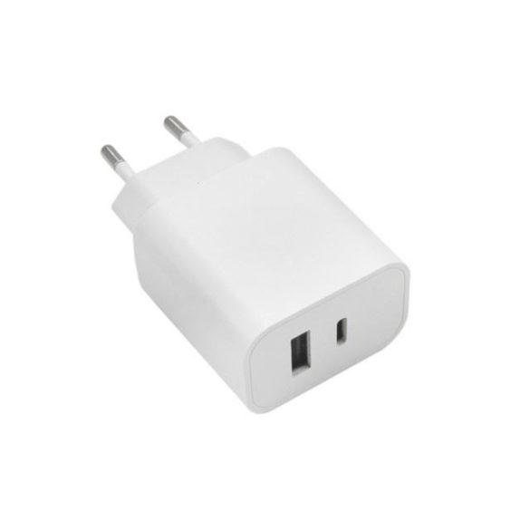 Maxlife Mxtc-06 hálózati töltő USB-A és Type-C bemenettel 30W 3A Pd Fehér