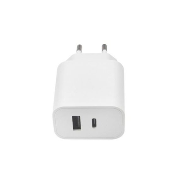 Maxlife Mxtc-06 hálózati töltő USB-A és Type-C bemenettel 30W 3A Pd Fehér