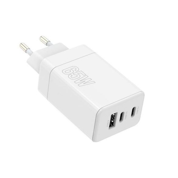 Maxlife Mxtc-08-65Acc hálózati töltő 1xUSB-A és 2xType-C bemenettel fehér