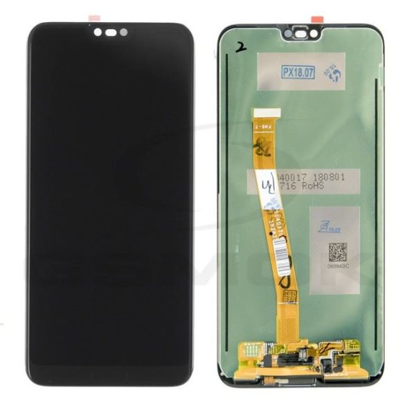 Lcd + érintőkijelző Huawei Honor 10 Col-Al00, Col-Al10, Col-Tl00, Col-Tl10 fekete ujjlenyomatolvasóval