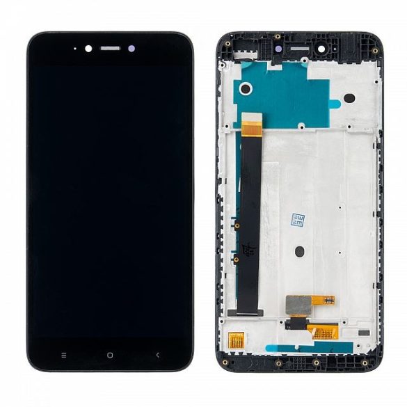 Lcd + érintőkijelző Xiaomi Redmi Note 5A Fekete fekete kerettel