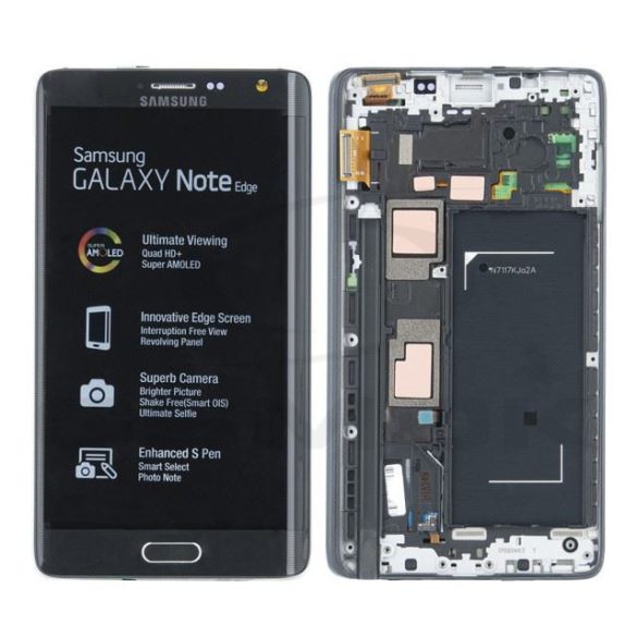 Lcd + érintőkijelző Samsung N915 Galaxy Note Edge fekete Gh97-16636A eredeti szervizcsomag