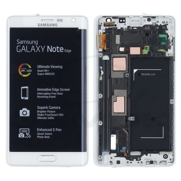 Lcd + érintőkijelző Samsung N915 Galaxy Note Edge fehér Gh97-16636B eredeti szervizcsomag