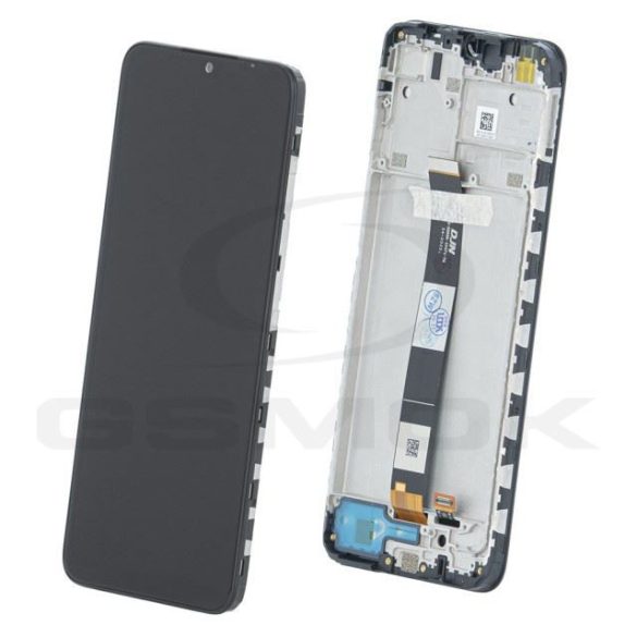 LCD kijelző érintőpanellel és előlapi kerettel Xiaomi Redmi 9A/9C fekete