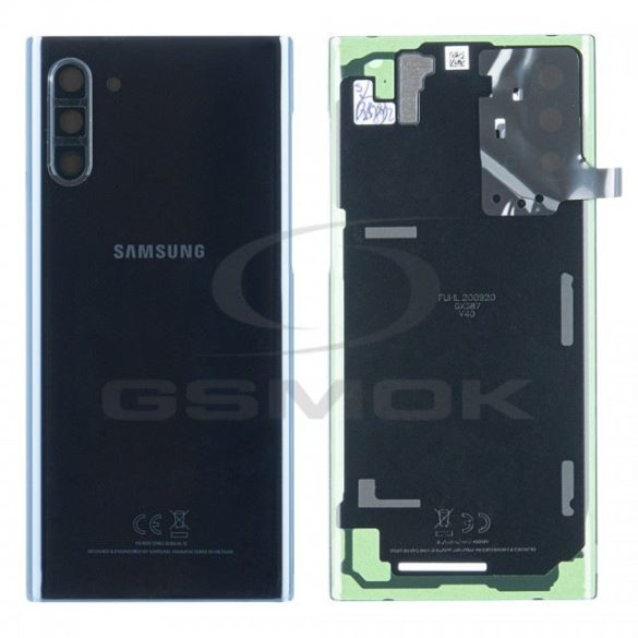 Akkumulátorfedél ház Samsung N970 Galaxy Note 10 fekete Gh82-20528A Gh82-20784A eredeti szervizcsomag