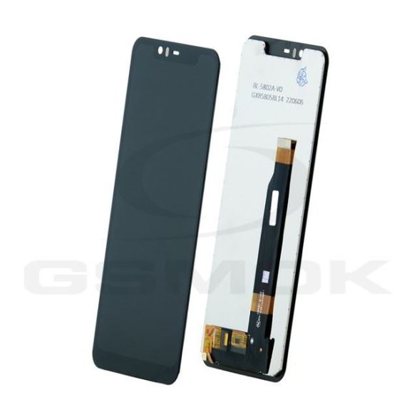 LCD kijelző érintőpanellel (előlapi keret nélkül) Nokia 5.1 Plus fekete