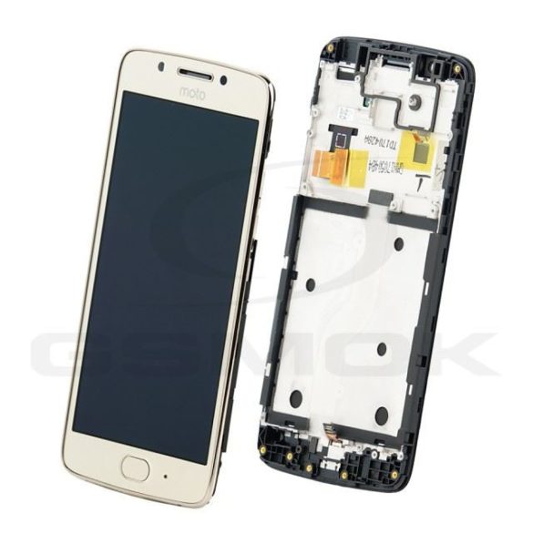 LCD kijelző érintőpanellel és előlapi kerettel Motorola Moto G5 arany [5D68C07421] (gyári)