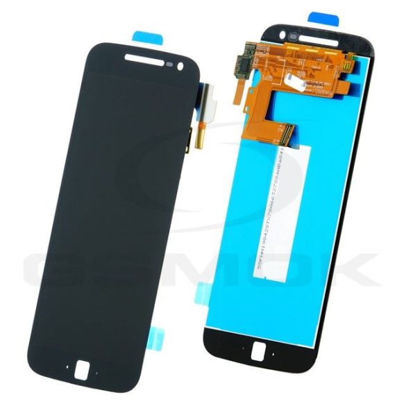 LCD kijelző érintőpanellel (előlapi keret nélkül) Motorola Moto G4 Plus fekete [01018725003W] (gyári)