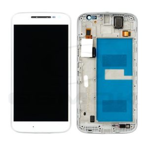 LCD kijelző érintőpanellel és előlapi kerettel Motorola Moto G4 fehér [01018859010Wr] (gyári)