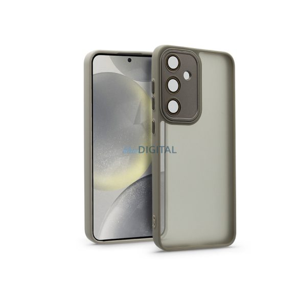 Samsung SM-S926 Galaxy S24+ hátlap kameravédő peremmel, lencsevédő üveggel - Variete - steel
