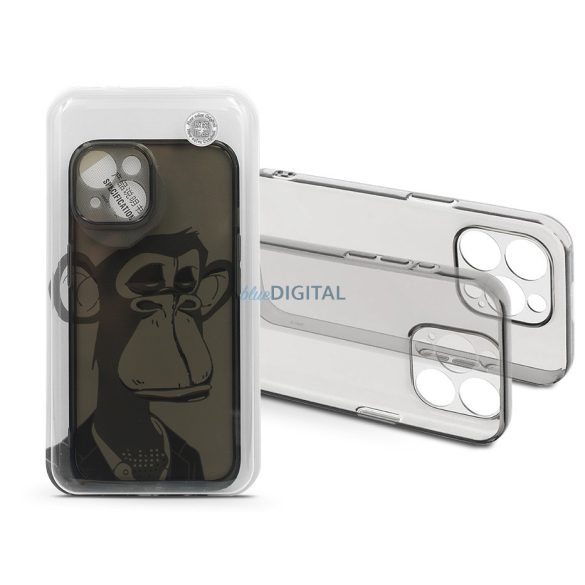 Apple iPhone 15 szilikon hátlap - Gray Monkey - átlátszó