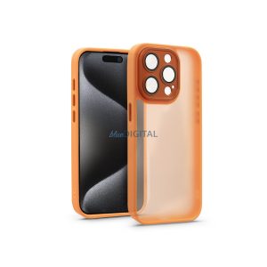 Haffner Variete tok kameravédő lencsevédő üveggel - Apple iPhone 15 Pro - narancs