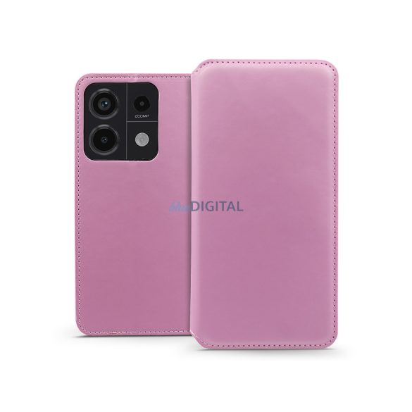 Dual Pocket Flip bőrtok - Xiaomi Redmi Note 13 Pro 5G/Poco X6 5G - rózsaszín