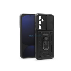 Haffner Slide Armor kameravédős ütésálló tok gyűrűvel - Samsung SM-S721 Galaxy S24 FE - fekete