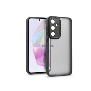 Haffner Variete tok kameravédő lencsevédő üveggel - Samsung SM-A366 Galaxy A36 5G - fekete