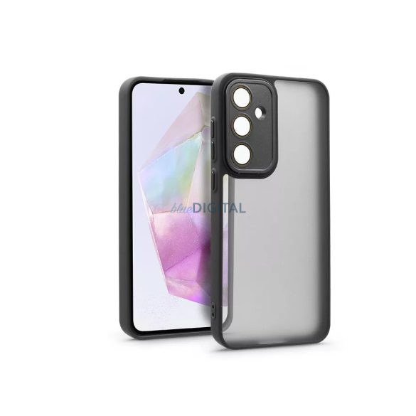 Haffner Variete tok kameravédő lencsevédő üveggel - Samsung SM-A366 Galaxy A36 5G - fekete
