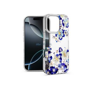 Haffner IMD Floral szilikon tok - Apple iPhone 16 Pro - átlátszó