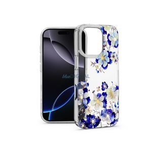 Haffner IMD Floral szilikon tok - Apple iPhone 16 Pro Max - átlátszó