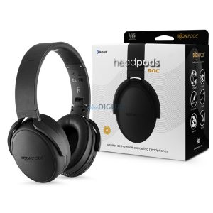 Boompods Wireless Bluetooth sztereó fejhallgató beépített mikrofonnal - Boompods Headpods ANC Wireless Headphones - fekete