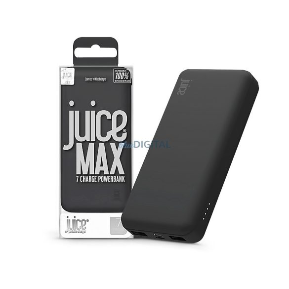 Juice hordozható külső akkumulátor / power bank - 20.000 mAh - Juice ECO MAX -  2xUSB + Type-C - fekete