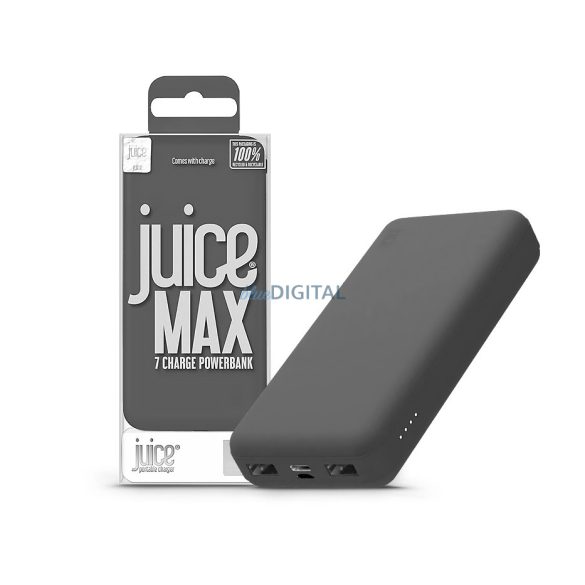 Juice hordozható külső akkumulátor / power bank - 20.000 mAh - Juice ECO MAX -  2xUSB + Type-C - szürke