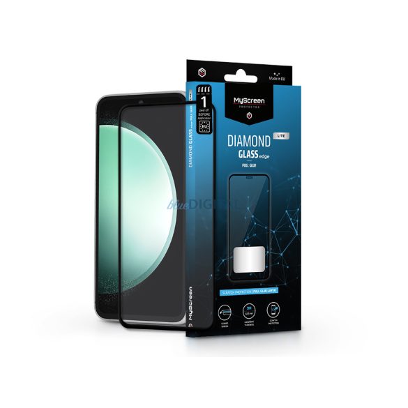 Samsung SM-S711 Galaxy S23 FE edzett üveg képernyővédő fólia - MyScreenProtectorDiamond Glass Lite Edge2.5D Full Glue - fekete