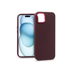 Haffner Frame szilikon tok - Apple iPhone 15 Plus - bíbor