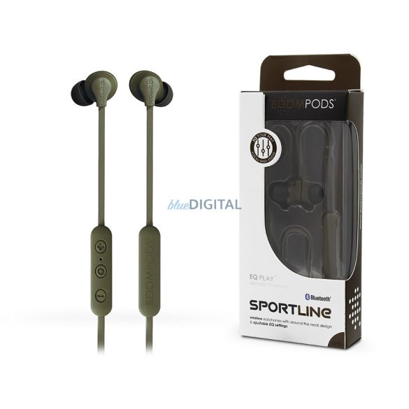 Boompods Sport Bluetooth sztereó fülhallgató - Boompods Sportline Sport WirelessEarphone - katonai zöld